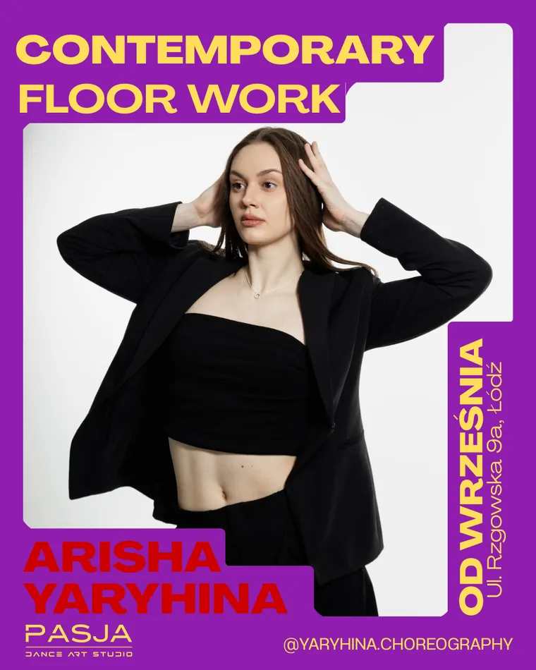 Arisha Yaryhina — Contemporary Floor Work, kadra trenerska Pasja Dance Art Studio